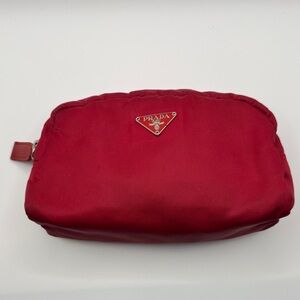 Prada Red Cosmetic Bag